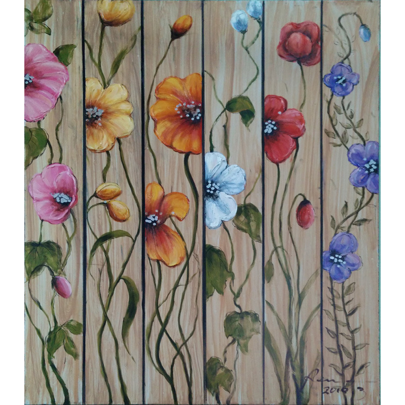 Popular Floral Wall Hanging Wood Art for Home Decoration (LH-113000)