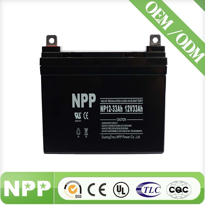 12V33ah Sealed Rechargeable Battery for Backup Power