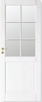 Home Design Stile and Rail White Composite Door with Glass