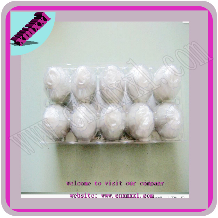 10-Pack Plastic Clamshell Egg Packaging Box