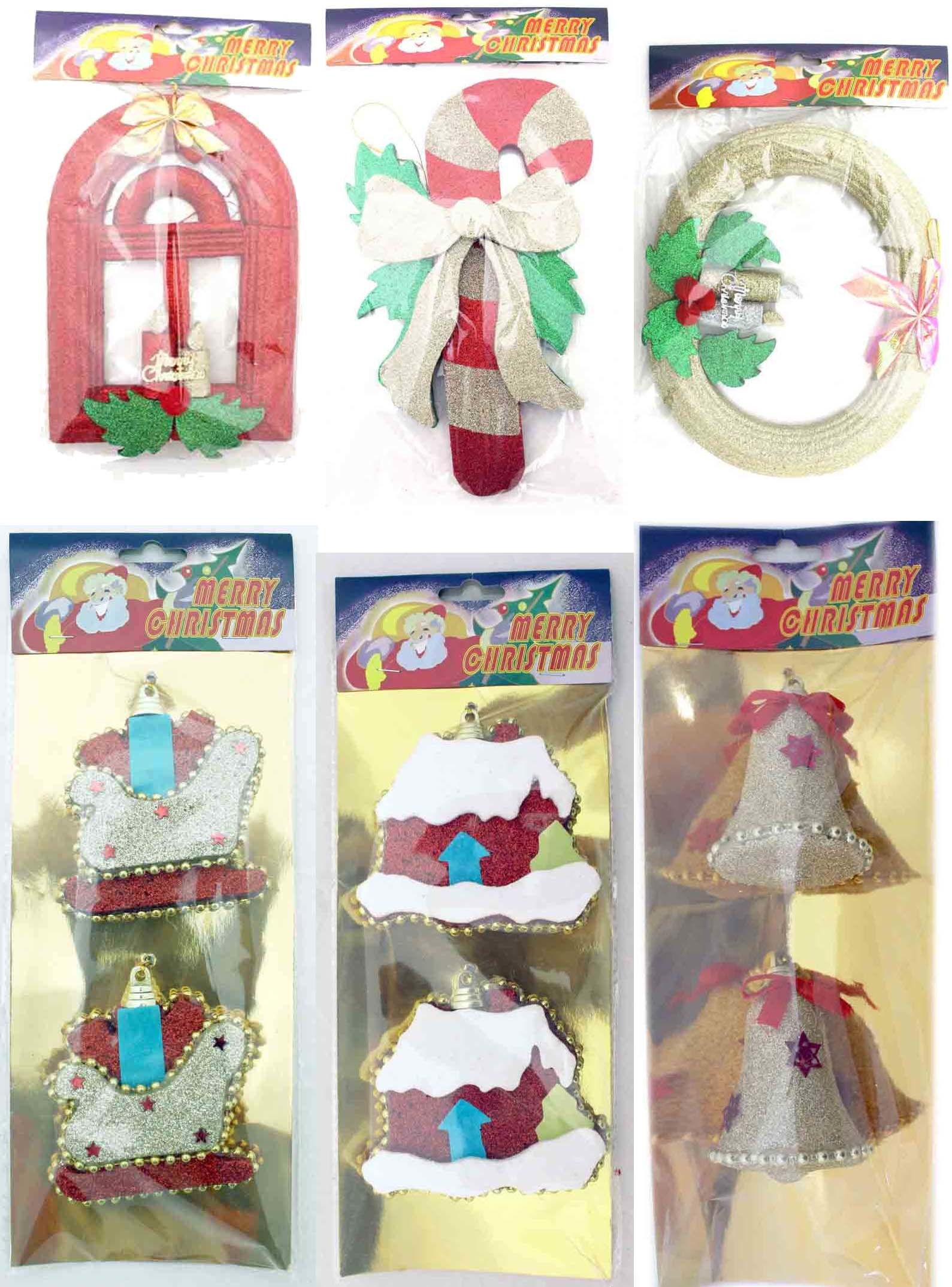Christmas Decorated Ornament-Snowboard House Bell Window