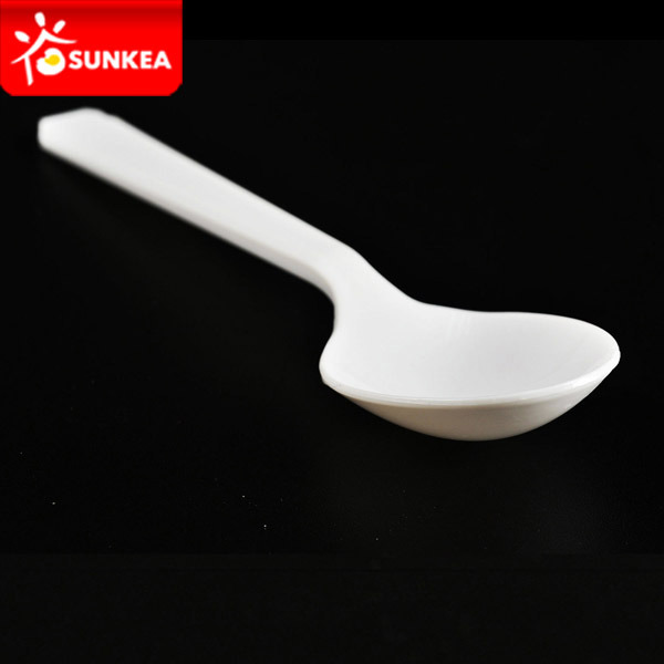 Disposable White Soup Plastic Spoon