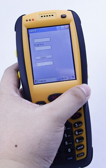 Wireless Bluetooth RFID Smart Data Terminal Handheld PDA WiFi Barcode Scanner TFT Touch Data Collector Free with Sdk