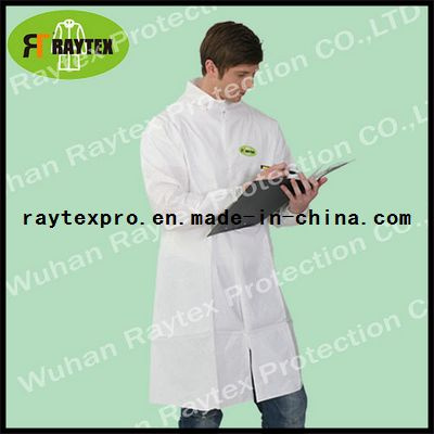 Disposable Microporous Lab Coat with Velcro