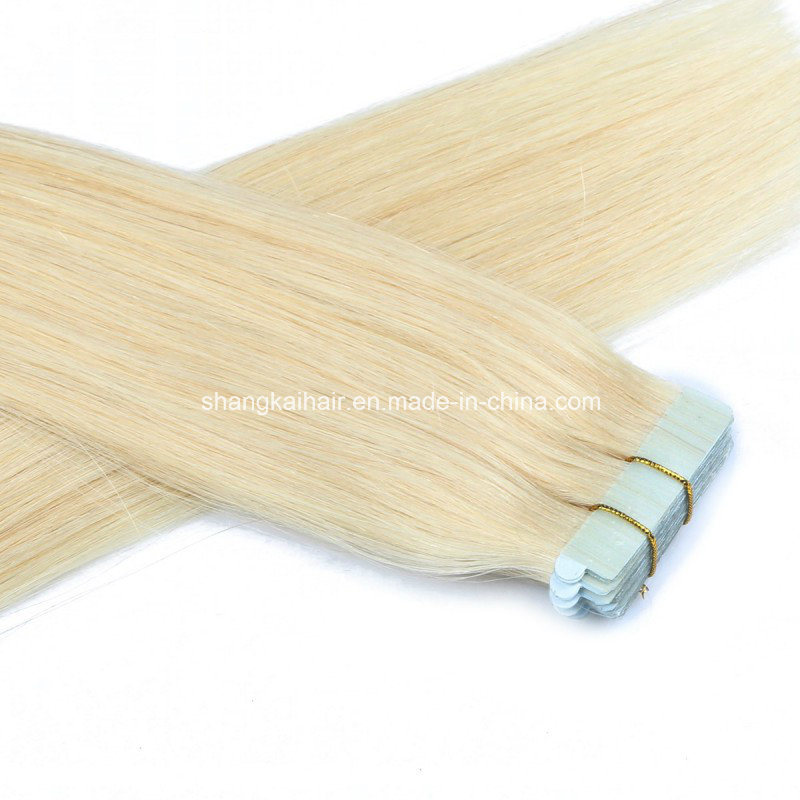 Skin Hair Extension Blond Color Tape Remy Human Hair Extension