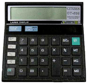 Desktop Calculator with Check and Correct Function (CT-500)