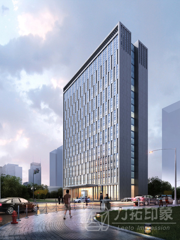 High Rise Architecture Visualization 3D Rendering
