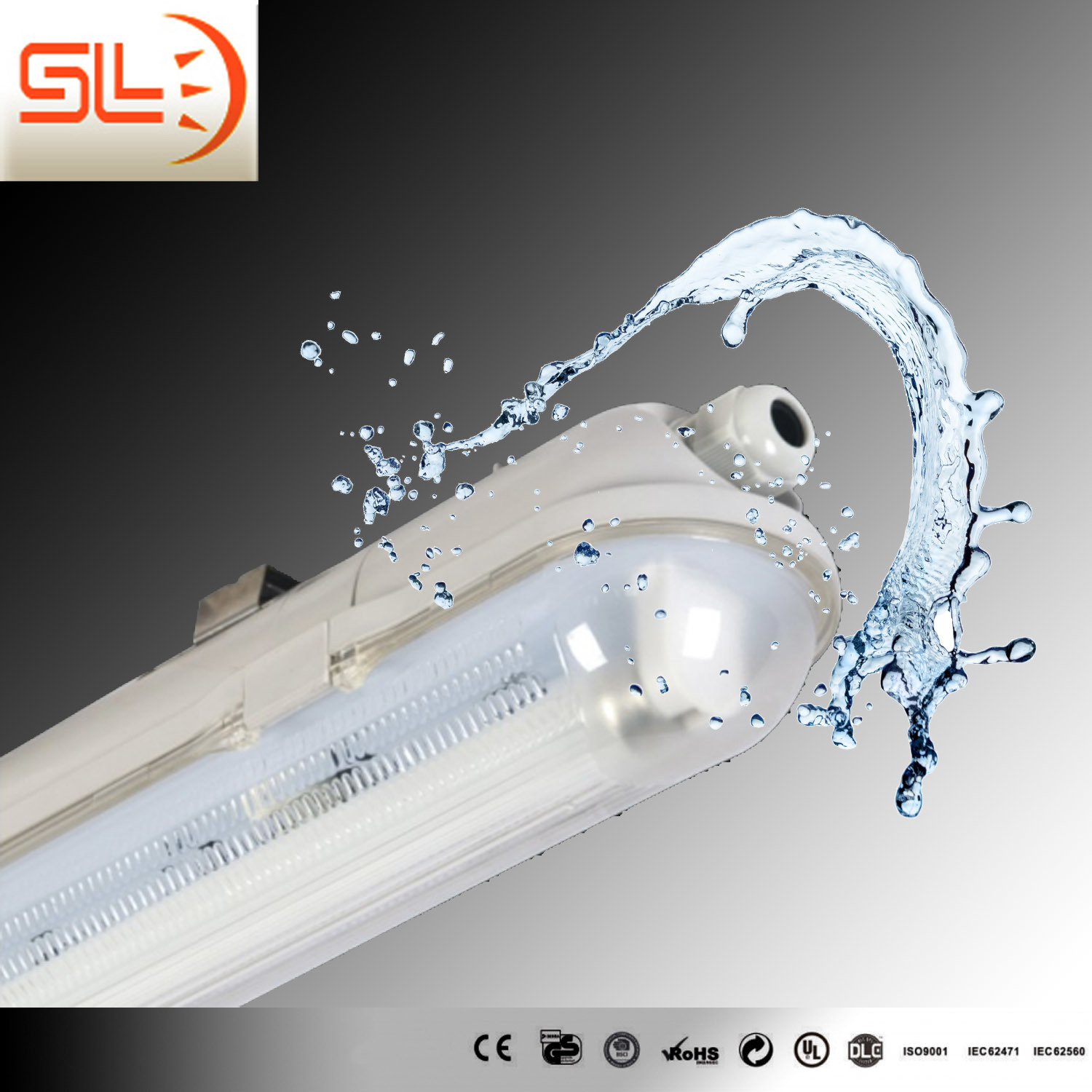 SL4158t IP65 T8 Waterproof Light Bracket with CE RoHS & UL