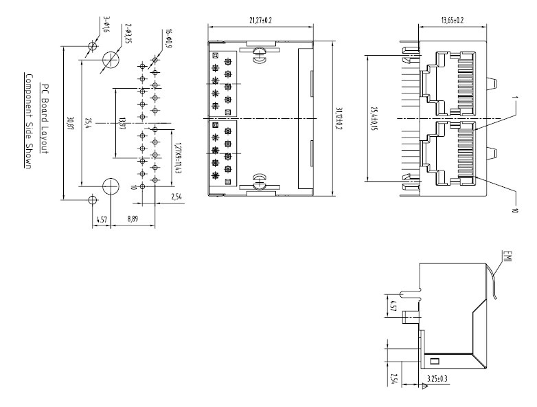 Network Connector -RJ45 (E-59-2P) 