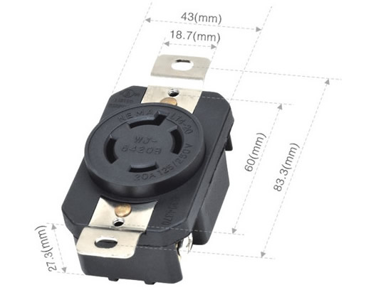 043142001 NEMA American spin lock socket