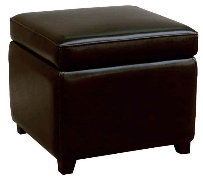 Leather Storage Footstool