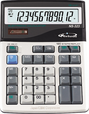Desktop Calculator with Tax & Rate Function (NS-323)