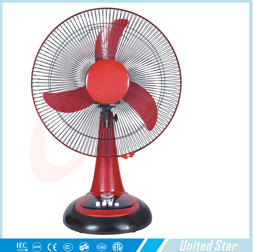 12'' 16'' DC Solar Rechargeable Plastic Table Fan