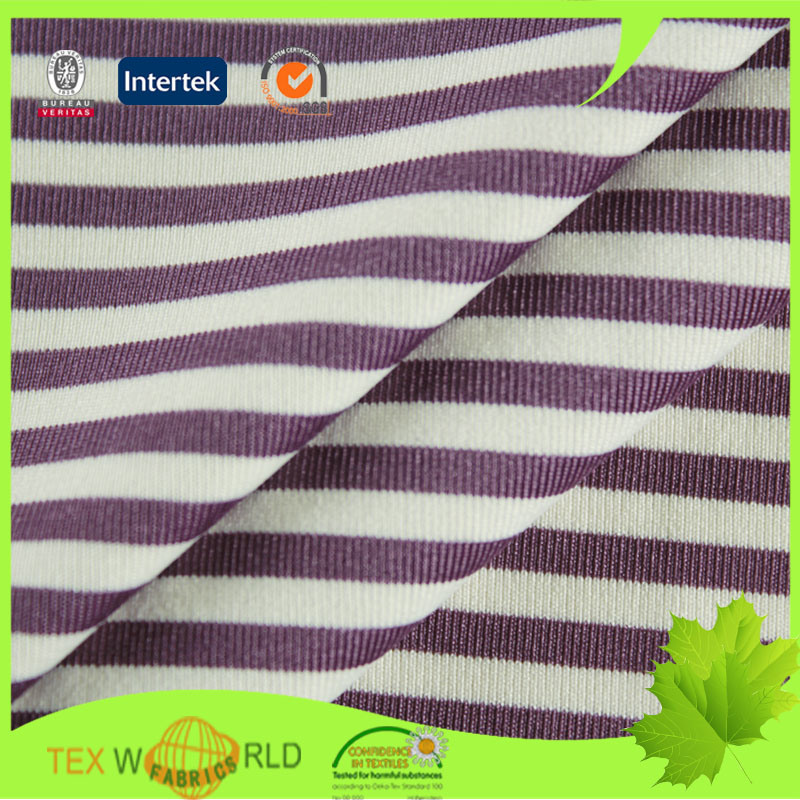 Textile Knitted Yarn Dyed Plain Fabric for Underwear Sportwear