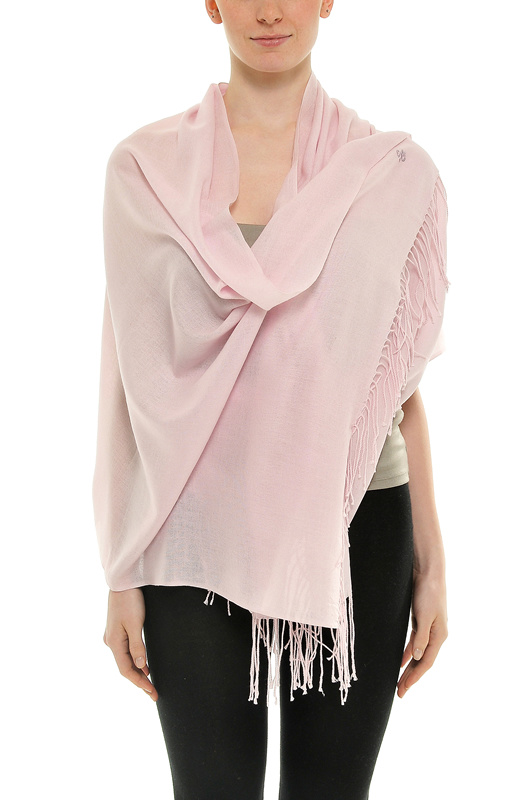 Solid Silk Wool Pashmina Scarf
