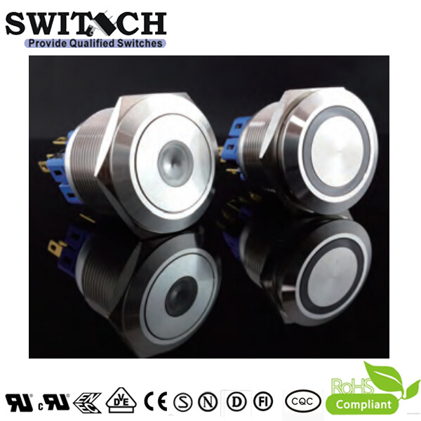 SGS 5A Illuminated Micro Push Button Metal Switch IP65