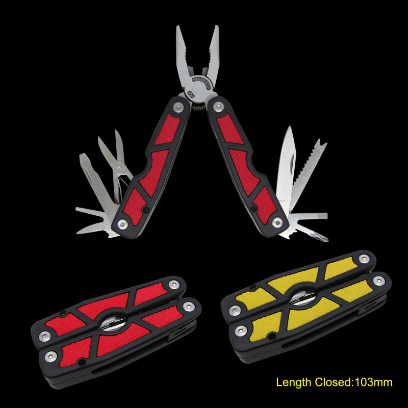 Multi-Tool with Anodized Aluminum and Rubber Handle (#8284)