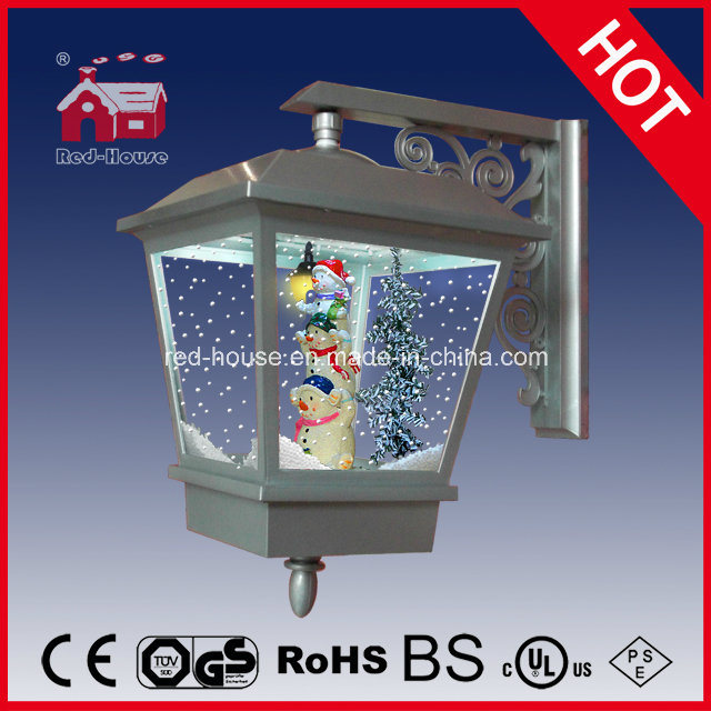 Classic Style Christmas Decoration Wall Lamp with Snow Music