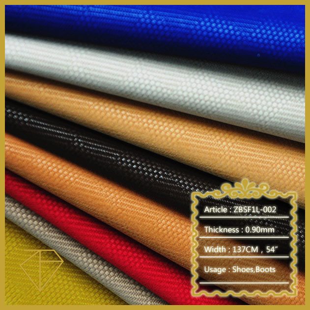 Embossed Flocking PU Imitation Leather for Lady's Shoes and Boots