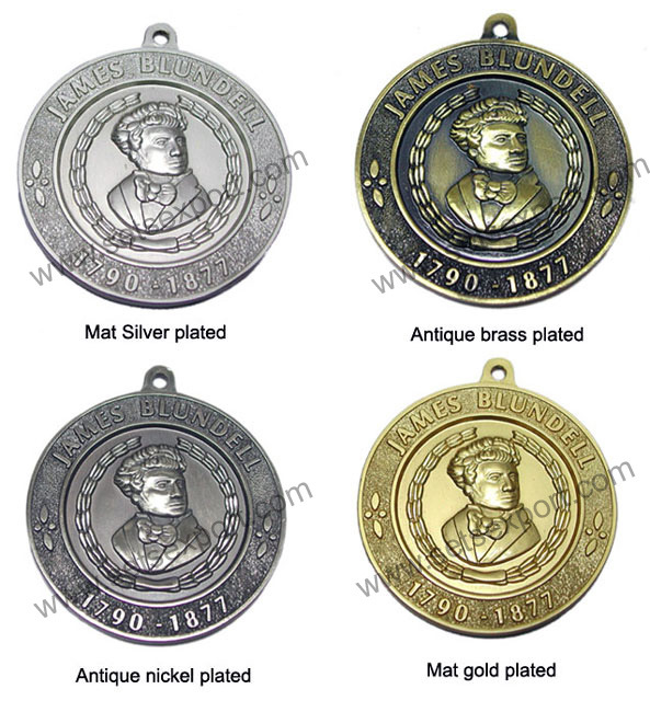 Mat Silver/ Mat Gold/ Antique Brass/ Antique Silver Medals Medallions