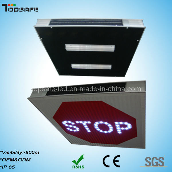 Traffic Safety Solar LED Stop Road Signs