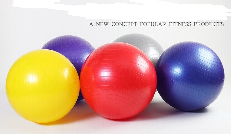 Fitness Exercise Yoga PVC Ball Yellow Color