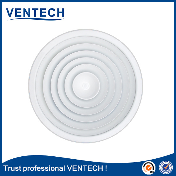 Round Ceiling Plastic Damper Diffuser
