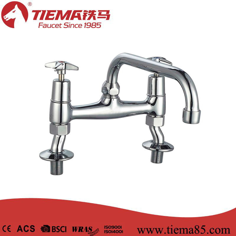 New Design Deck Mounted Two Handle Kitchen Faucet