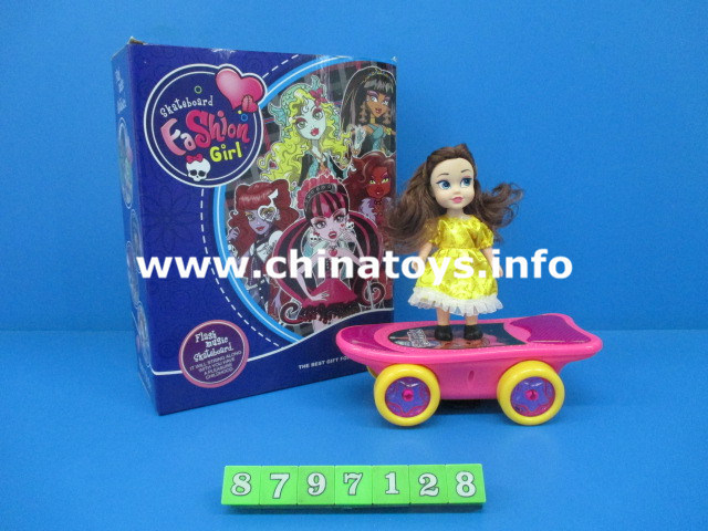 B/O New Cheap Girl Doll Toy Scooter with Light and Music (8797128)