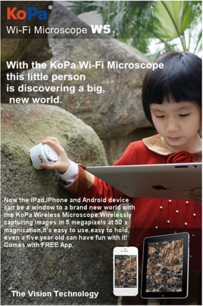 Educational WiFi Microscope for iPhone, iPad, Android, PC. Distributors Wanted