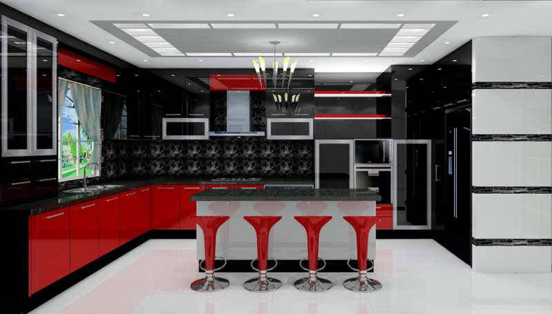 Middle East Style Lacquer Series Kitchen Furniture (Br-L015)