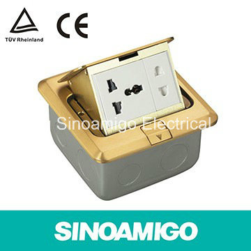 Copper Pop up Desk Socket Floor Box