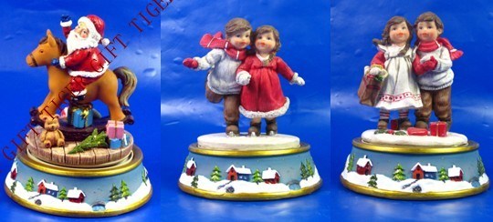 Polyresin Xmas Decoartion with Musical