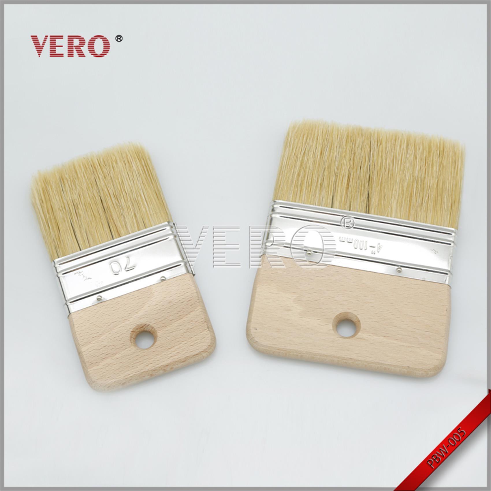 Flat Paintbrush with Natural Bristle of Wall (PBW-005)