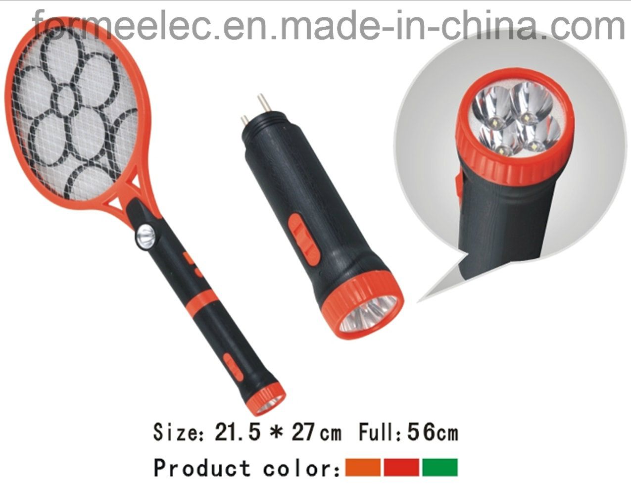 Rechargeable Electric Mosquito Swatter C038 with LED Torch