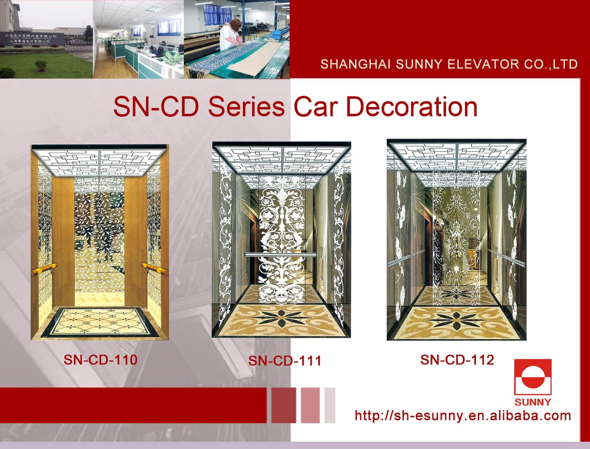 Elevator Cabin St. St Frame with White Acrylic Lighting Panel (SN-CD-110)