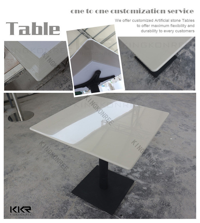 Small Solid Surface Square Tea Table for Home Furniture