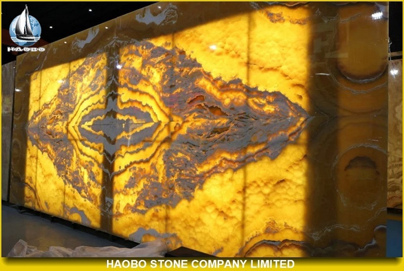 Decorative Onyx Stone Used in Background Wall