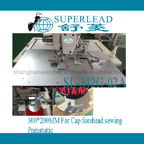 Superlead Pneumatic 300*200mm Computer Control Cap Forehead Pattern Sewing Machinery (SL-342G-02A)