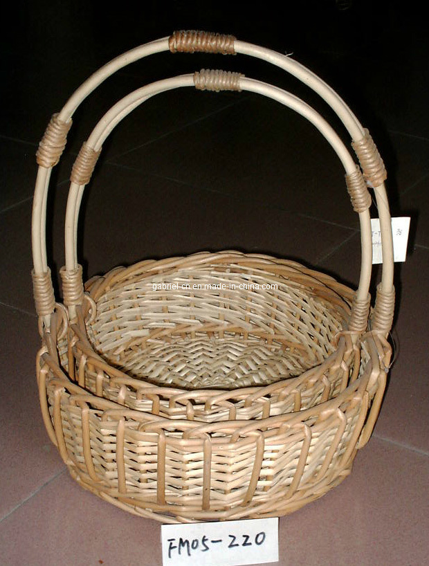 Pretty Round Wicker Basket (FM05-220)