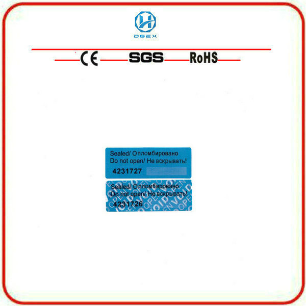 Security Adhesive Tamper Proof Label Zx25m