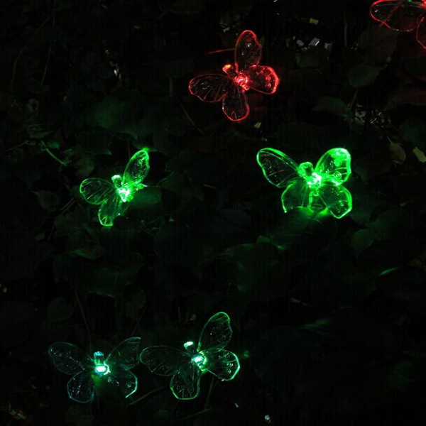 Butterfly Solar String Light with White & Color Changing LED