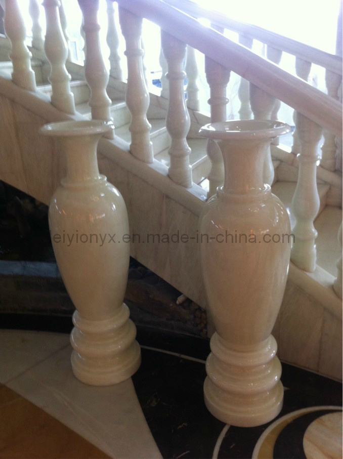 Jade Stone Carving for Marble Vase Decoration