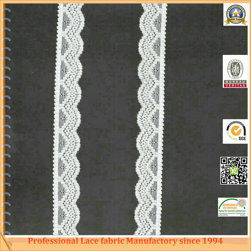 China Textile for New Style Elastic Lace Trimming