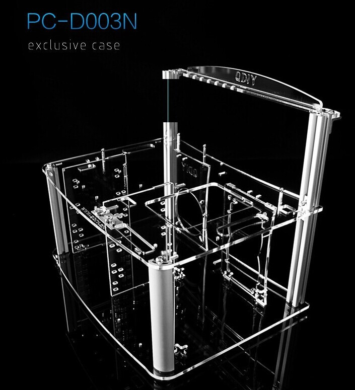 Qdiy PMMA Transparent Acrylic PC Computer Case Computer Chassis