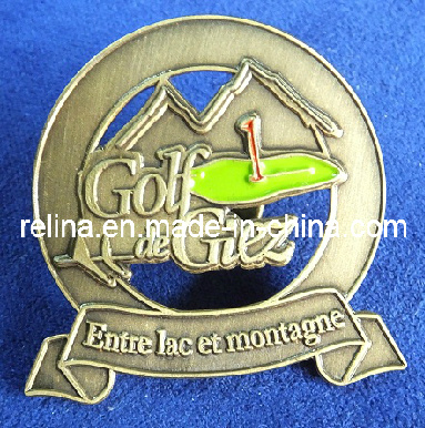 Custom Soft Enamel Cut out Metal Golf Lapel Pin Badge