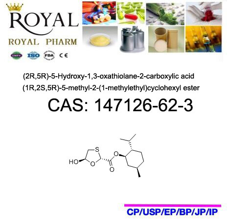 (2R, 5R) -5-Hydroxy-1, 3-Oxathiolane-2-Carboxylic Acid (1R, 2S, 5R) -5-Methyl-2- (1-methylethyl) Cyclohexyl Ester CAS: 147126-62-3