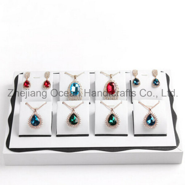 White Leather Necklace Display Tray (MT-052)