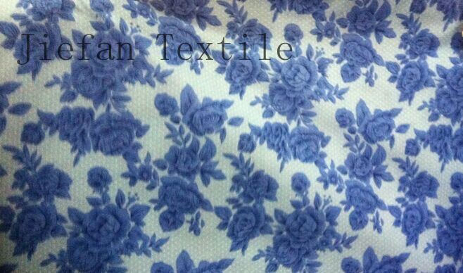 Embossed & Printed Fabric with Village Garden Style From Changxing