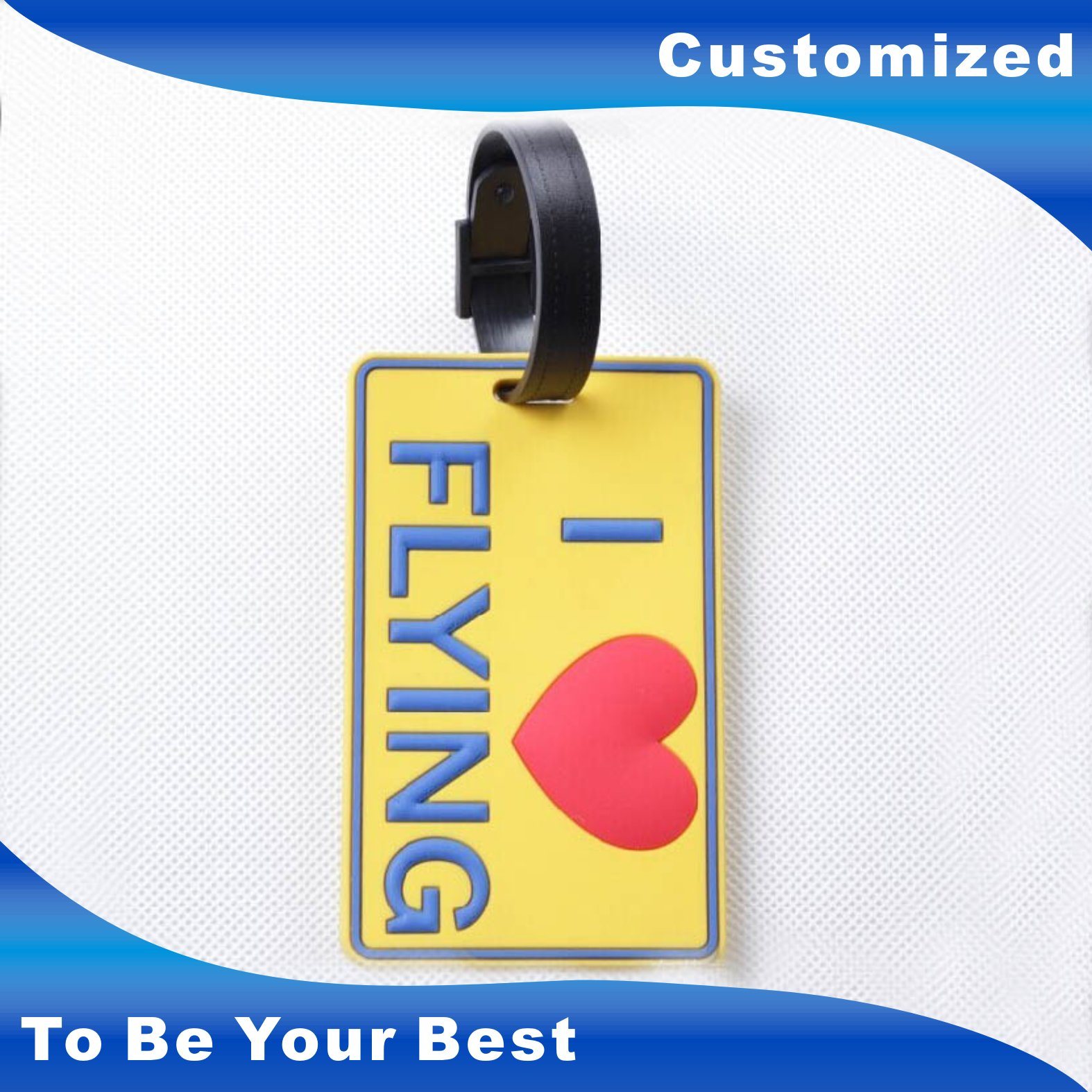 Customized Soft Rubber PVC Luggage Tag for Promotion Gift (LG005)